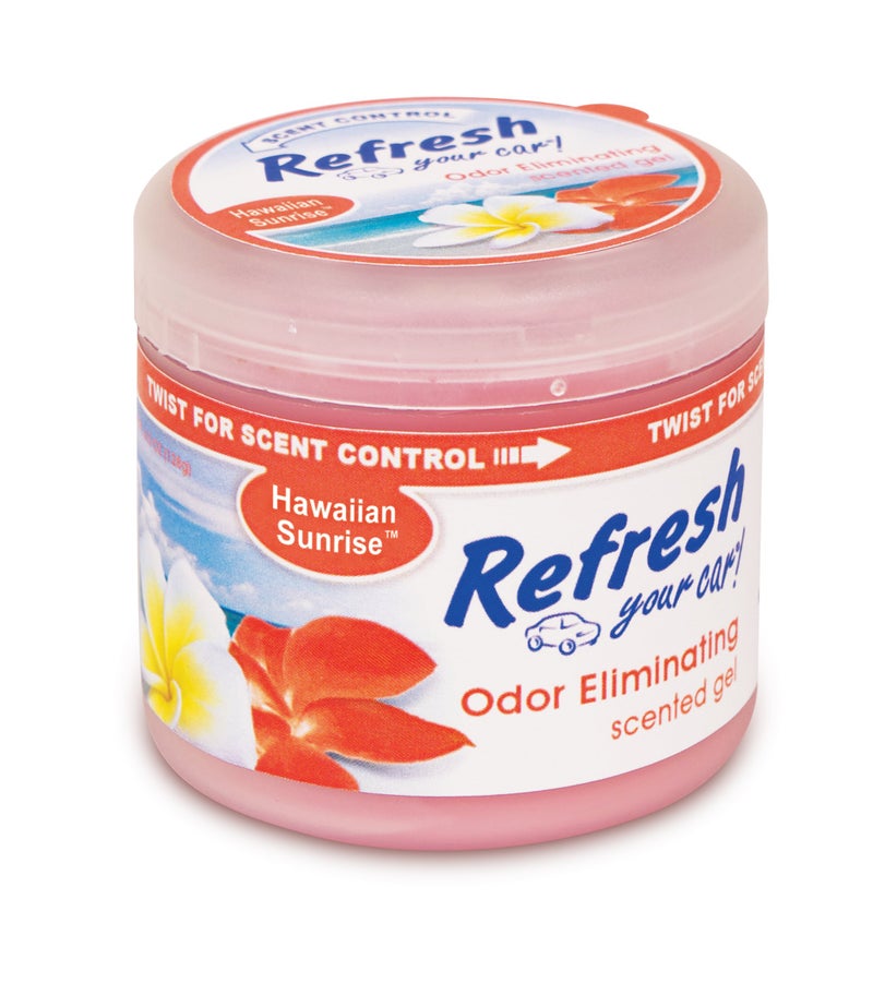 Refresh Your Car! E301459500 Scented Gel Can  4.5 oz  Hawaiian Sunrise